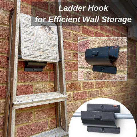 ALWORG durable carbon steel hook with black finish for sturdy storage.