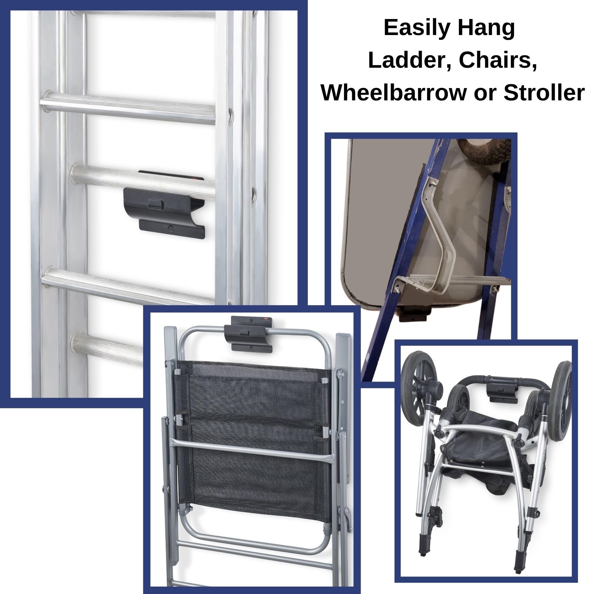 ALWORG folding chair hanger keeps seating ready for shed or patio.
