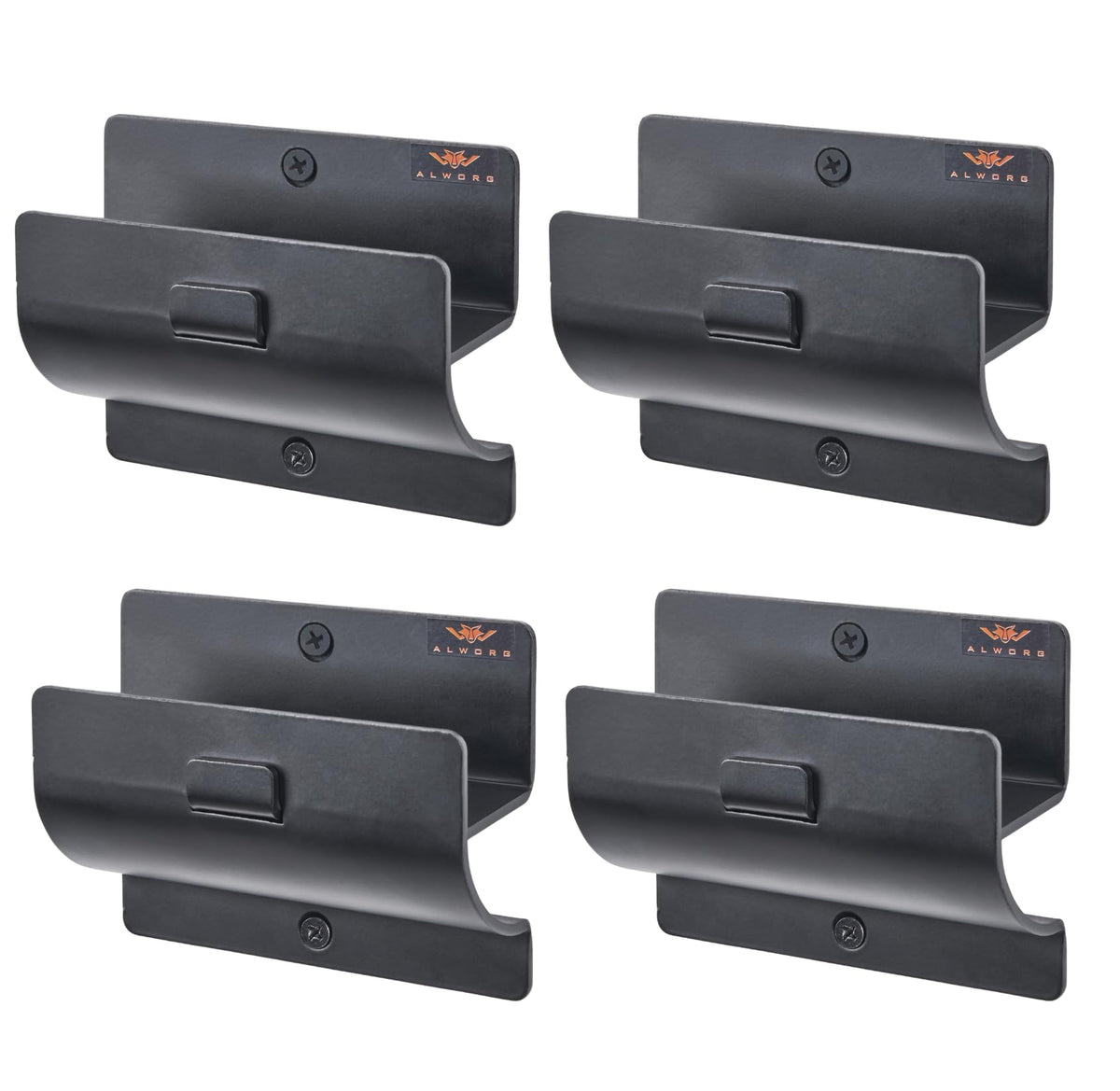 ALWORG ladder hanger set on wall keeps bulky items organized and accessible.