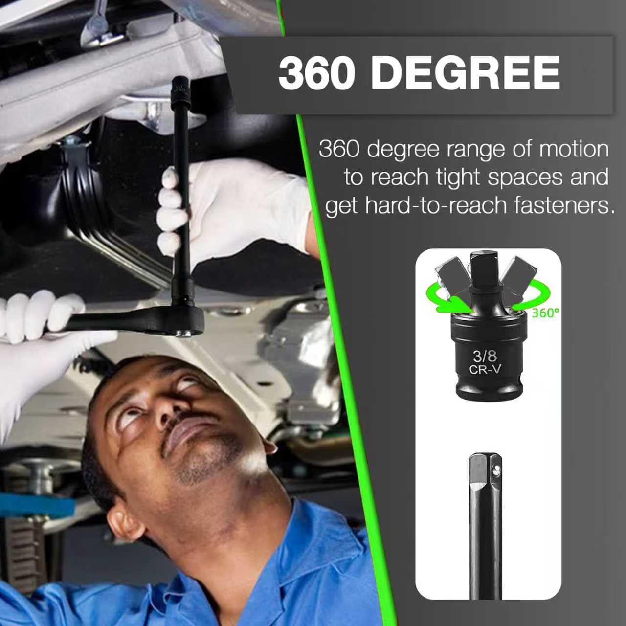 ALWORKKIT 72-tooth ratchet enabling smooth, precise turns