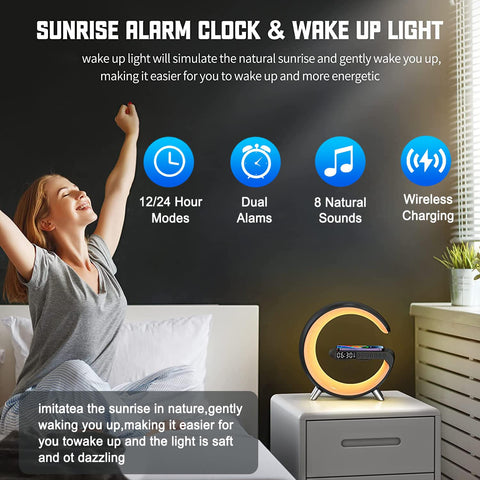 ALYNIC Smart Table Lamp LED atmosphere lights create ambient mood lighting.
