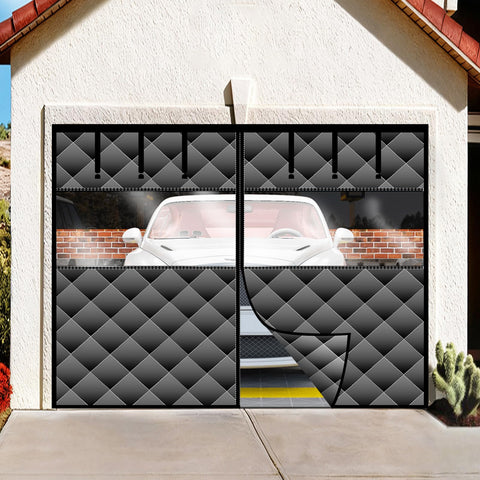 Alyseldy magnetic door curtain with visible window for easy monitoring.