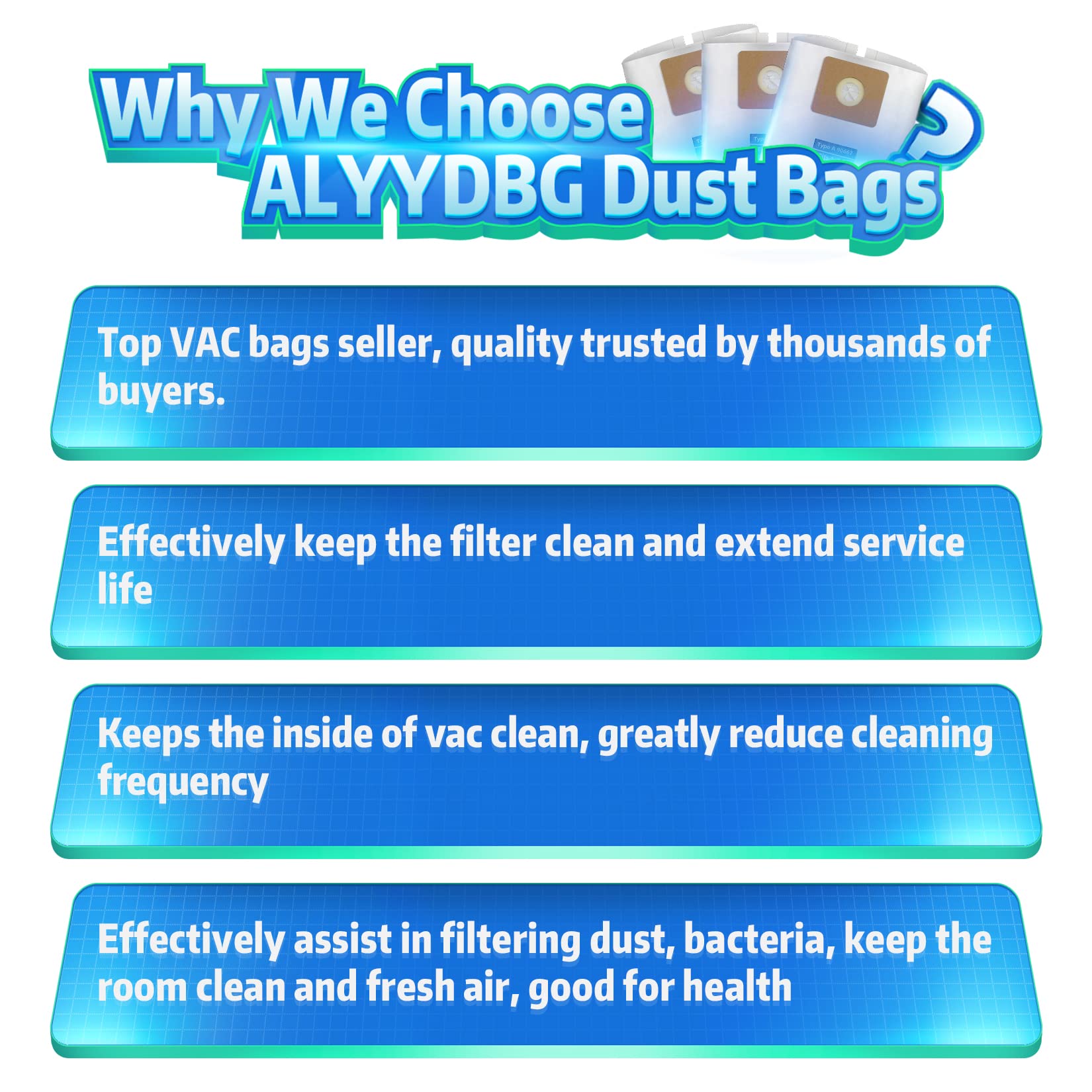 ALYYDBG Type A bag pack labeled for easy canister fit