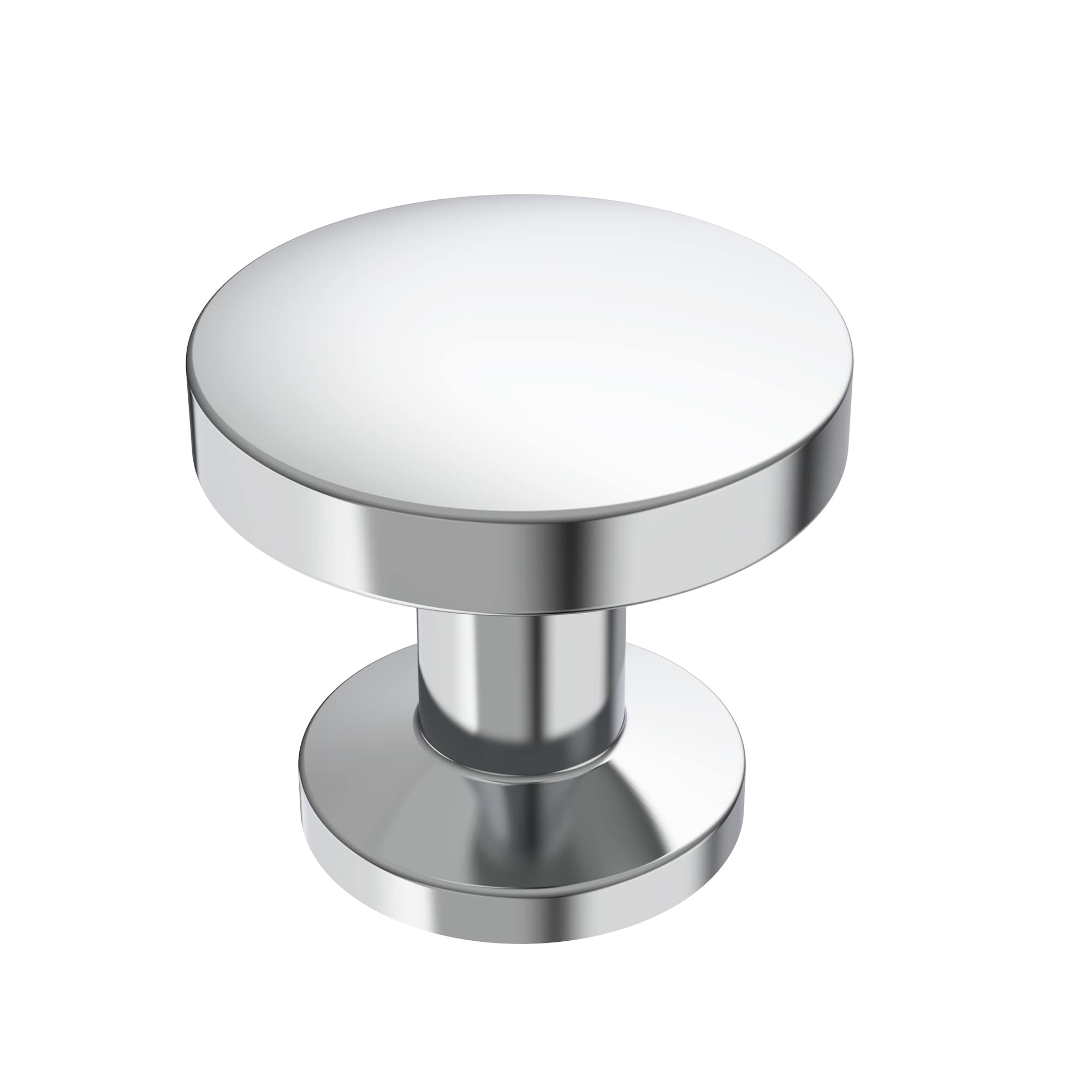 Alzassbg 6-pack polished chrome cabinet knobs on display, adding durable, modern hardware.