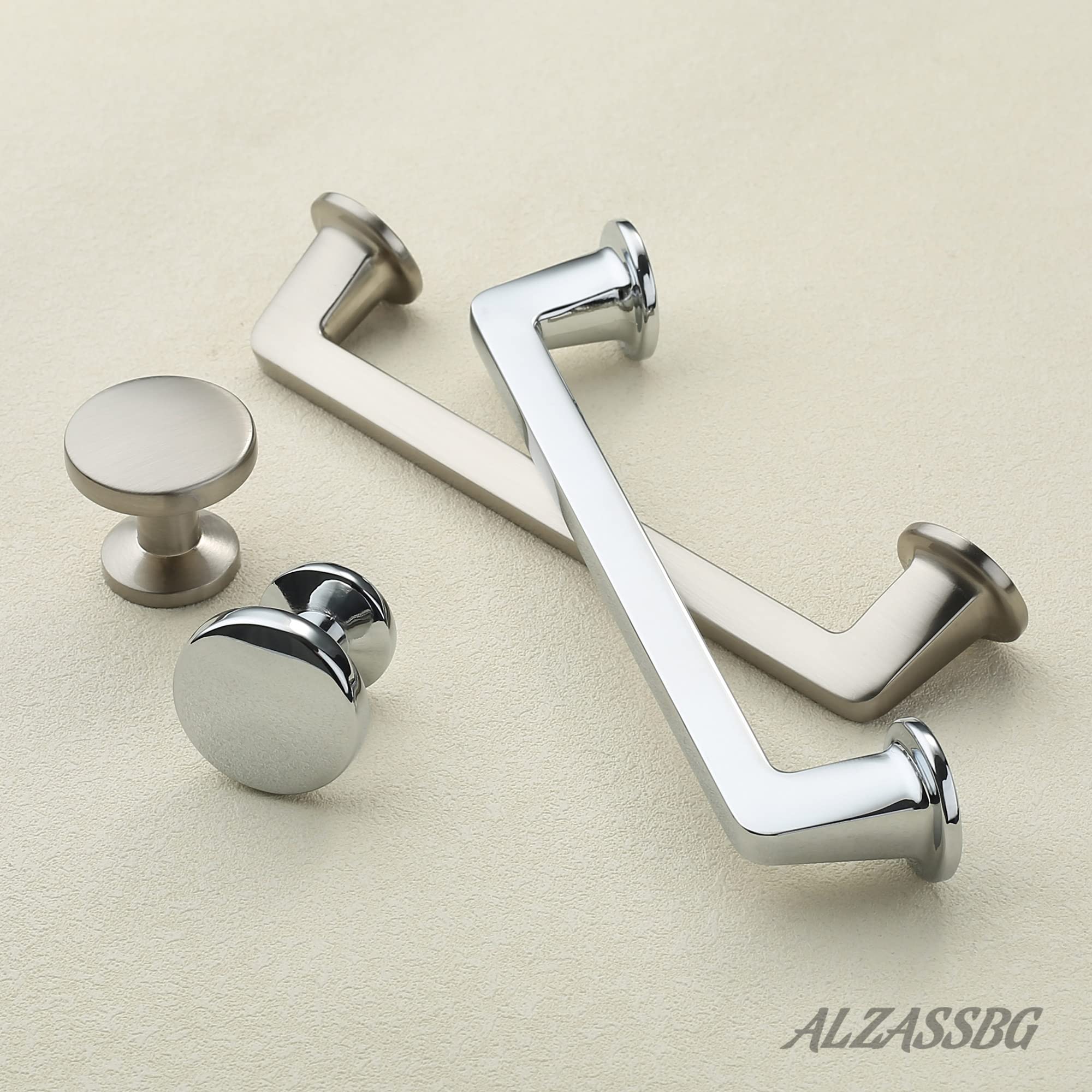 Alzassbg AL6044CP dresser drawer hardware in use for furniture refresh.