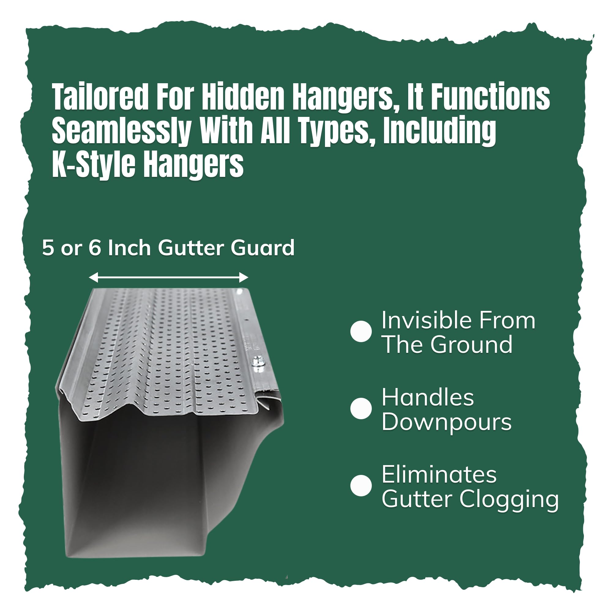 A-M Gutter Guard 47-inch by 6-inch size to fit gutters precisely.