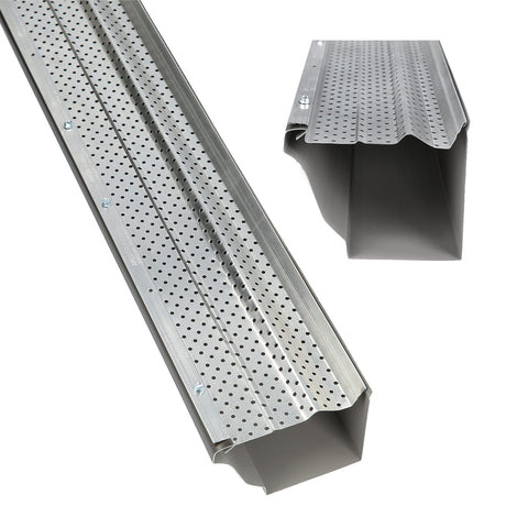 A-M Gutter Guard heavy-duty aluminum panel protecting gutters from debris.