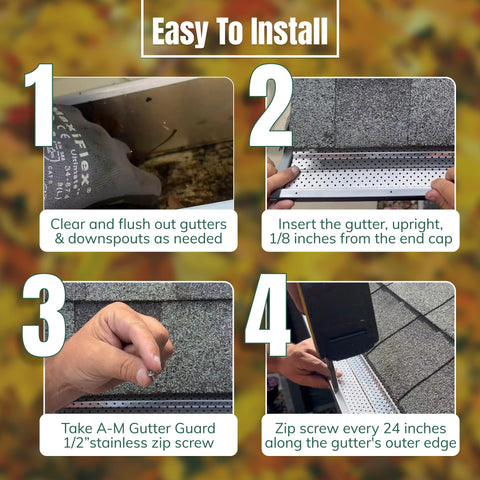 A-M Gutter Guard hidden hanger design keeps lines sleek and clean.