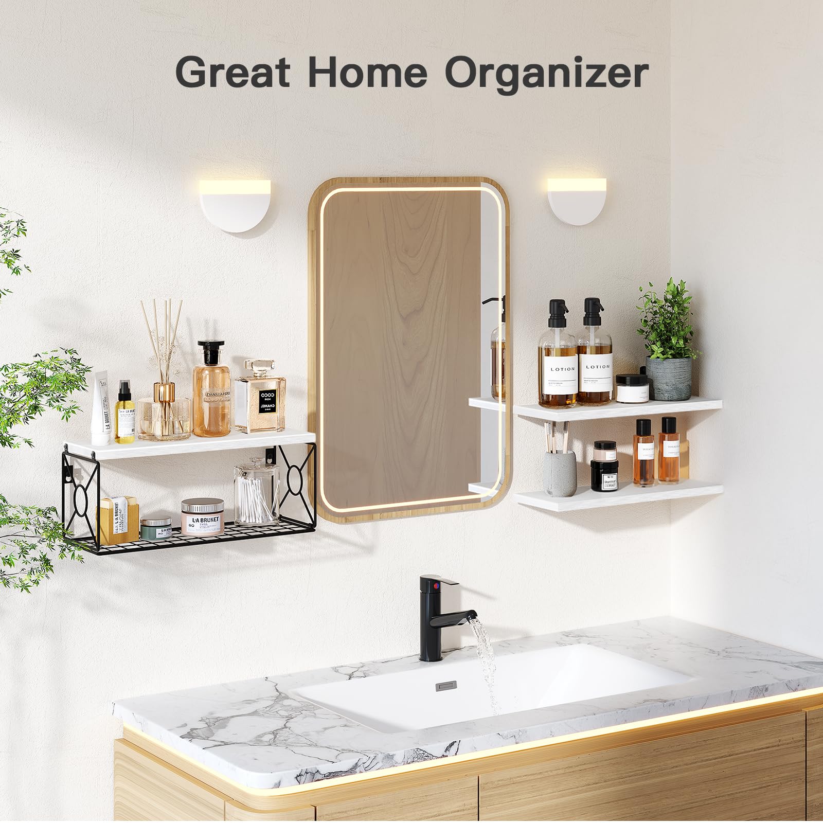 AMADA HOMEFURNISHING amada decorative shelves display photos and small items with practical shelf space.