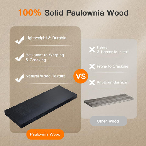 AMADA HOMEFURNISHING paulownia wood grain close up highlighting natural durability