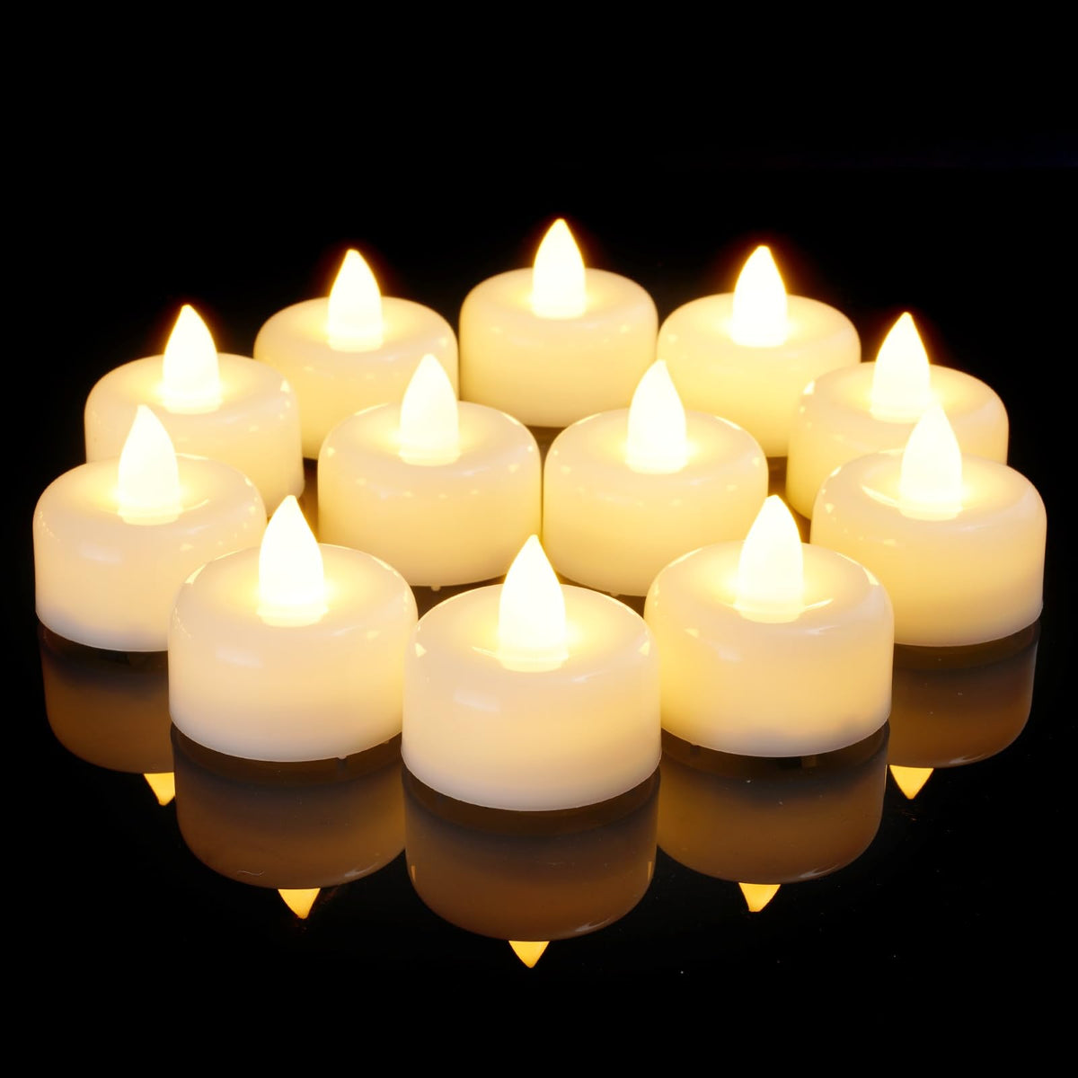 Amagic 100-pack flameless LED tea lights packaging for easy gifting and planning
