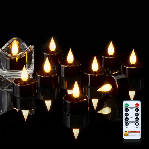Amagic flameless tealight with remote control for easy ambient lighting.