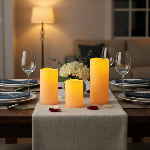 Amagic flicker mode delivers natural candle glow without flame.