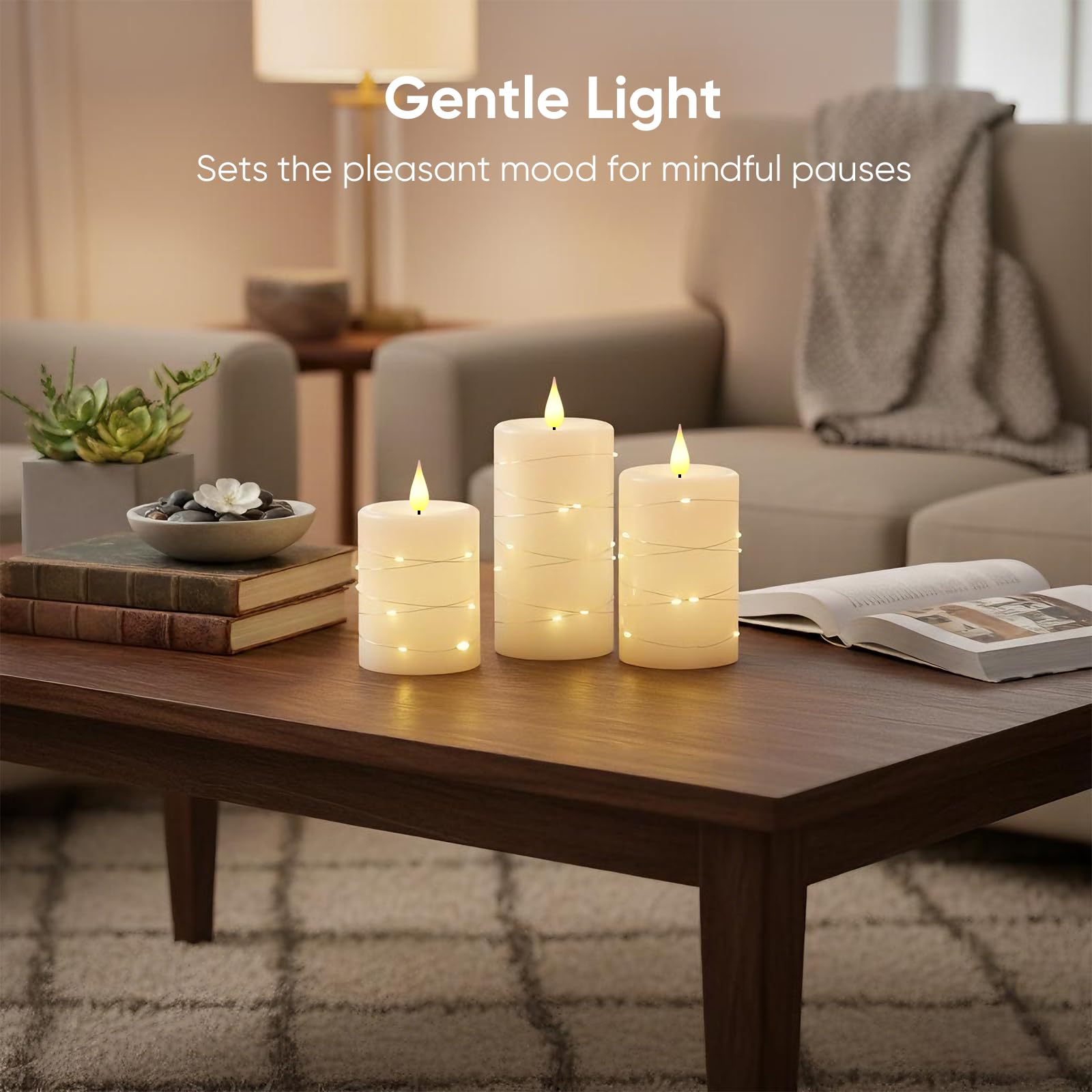 Amagic LED pillar candle with remote control offers easy on/off and timer functions.