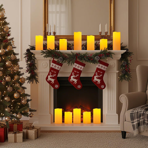 Amagic packaging with 3 candles and remote ready for indoor or outdoor use.
