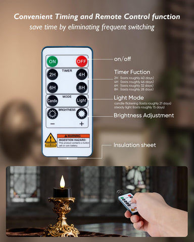 Amagic safe tealights reduce fire risk for homes with kids and pets.