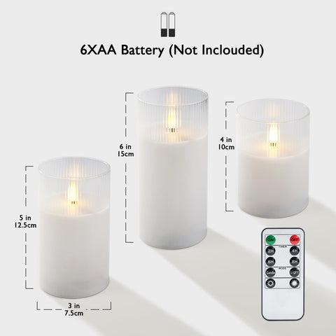Amagic set of 3 battery candles ready for gifting.