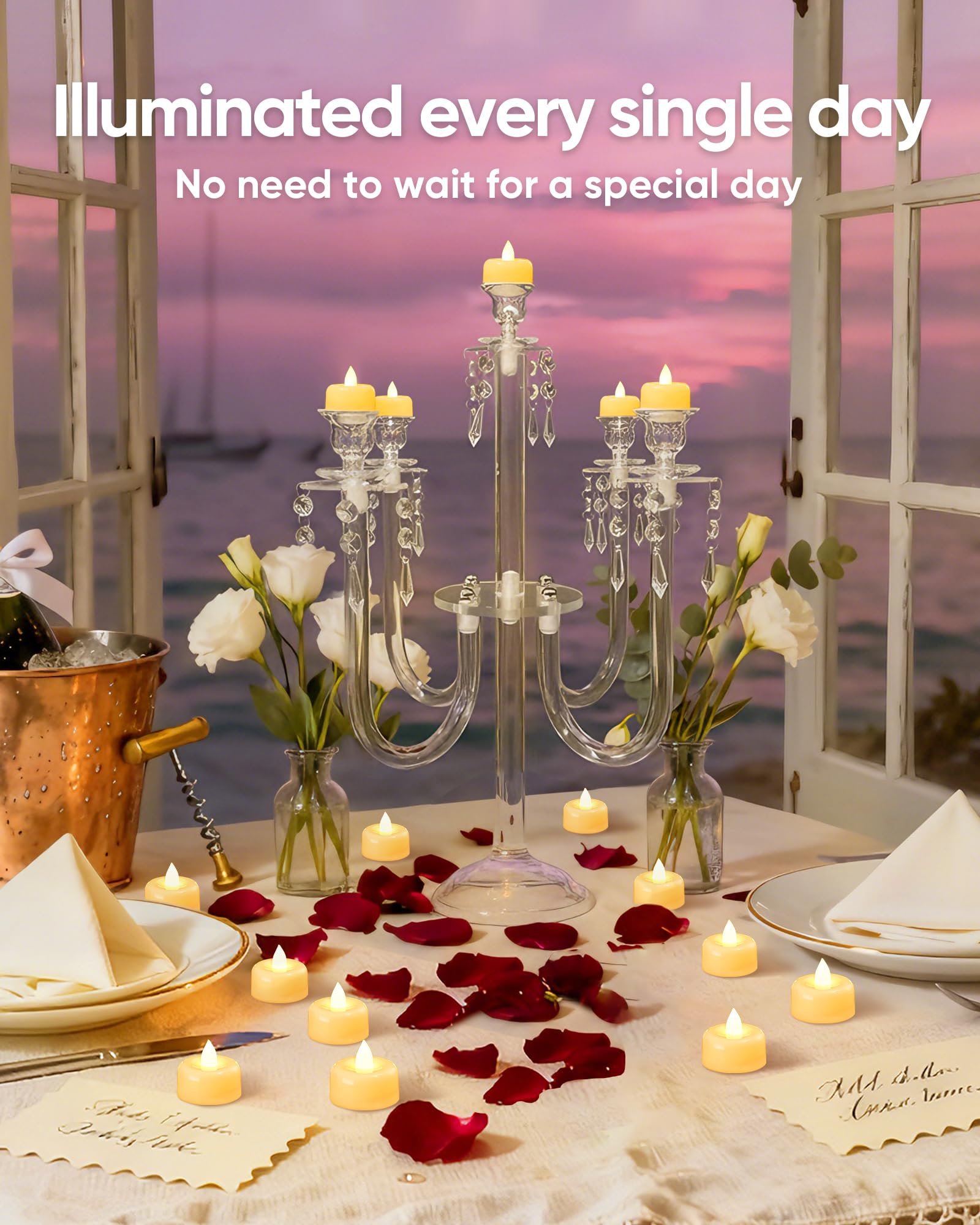 Amagic warm white tealight glow creates cozy indoor ambience
