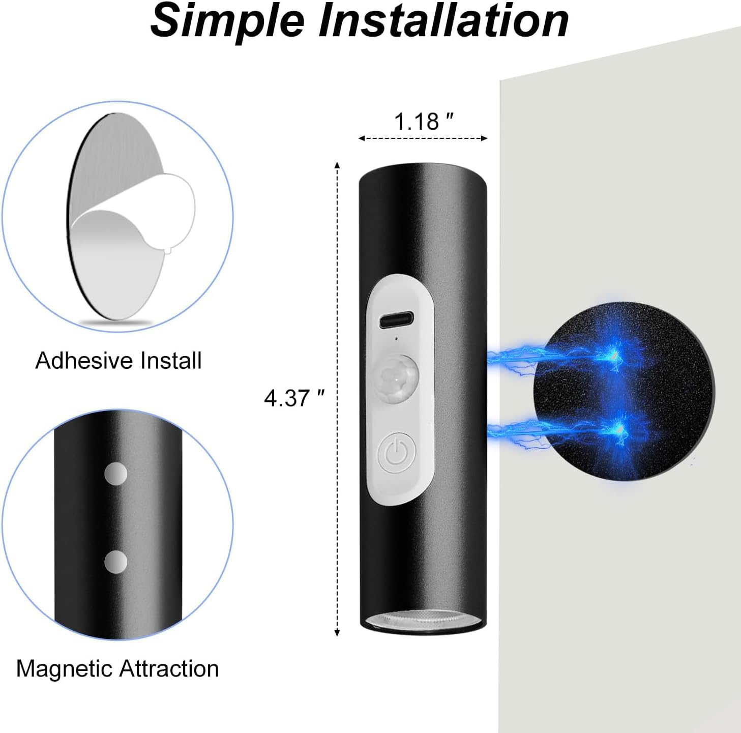 Amagle motion sensor lights automatically illuminate hallways and staircases when passing.