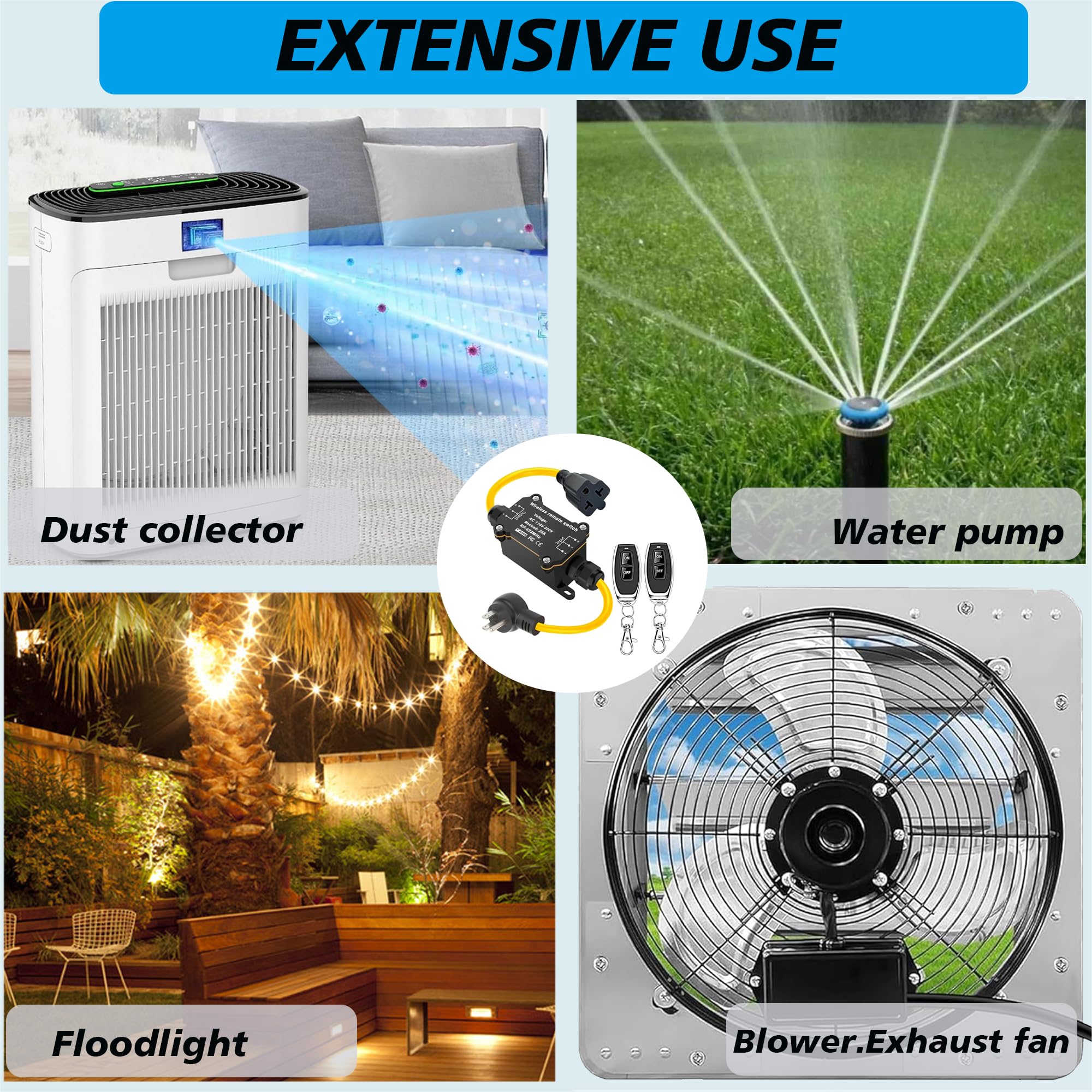 AMAKE outdoor-friendly outlet supports indoor and outdoor setups like gardens and garages