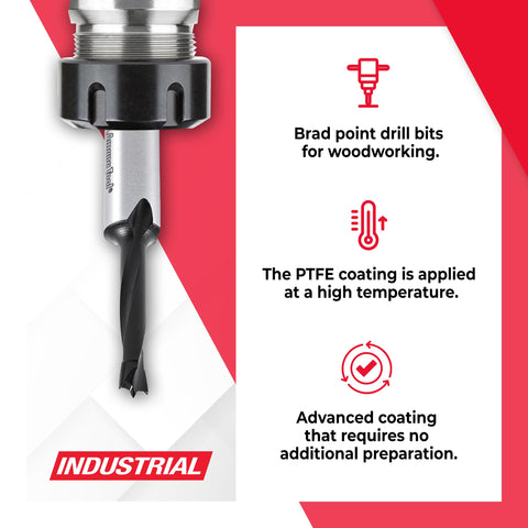 Amana Tool 201005 bit showing 57mm length for extended reach