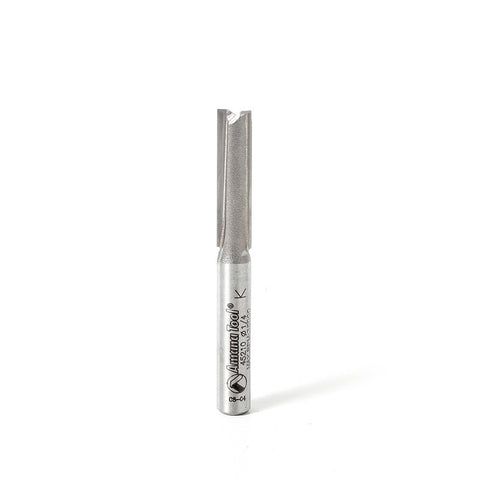 Amana Tool 45210 quarter-diameter carbide tipped straight plunge for a smooth finish.