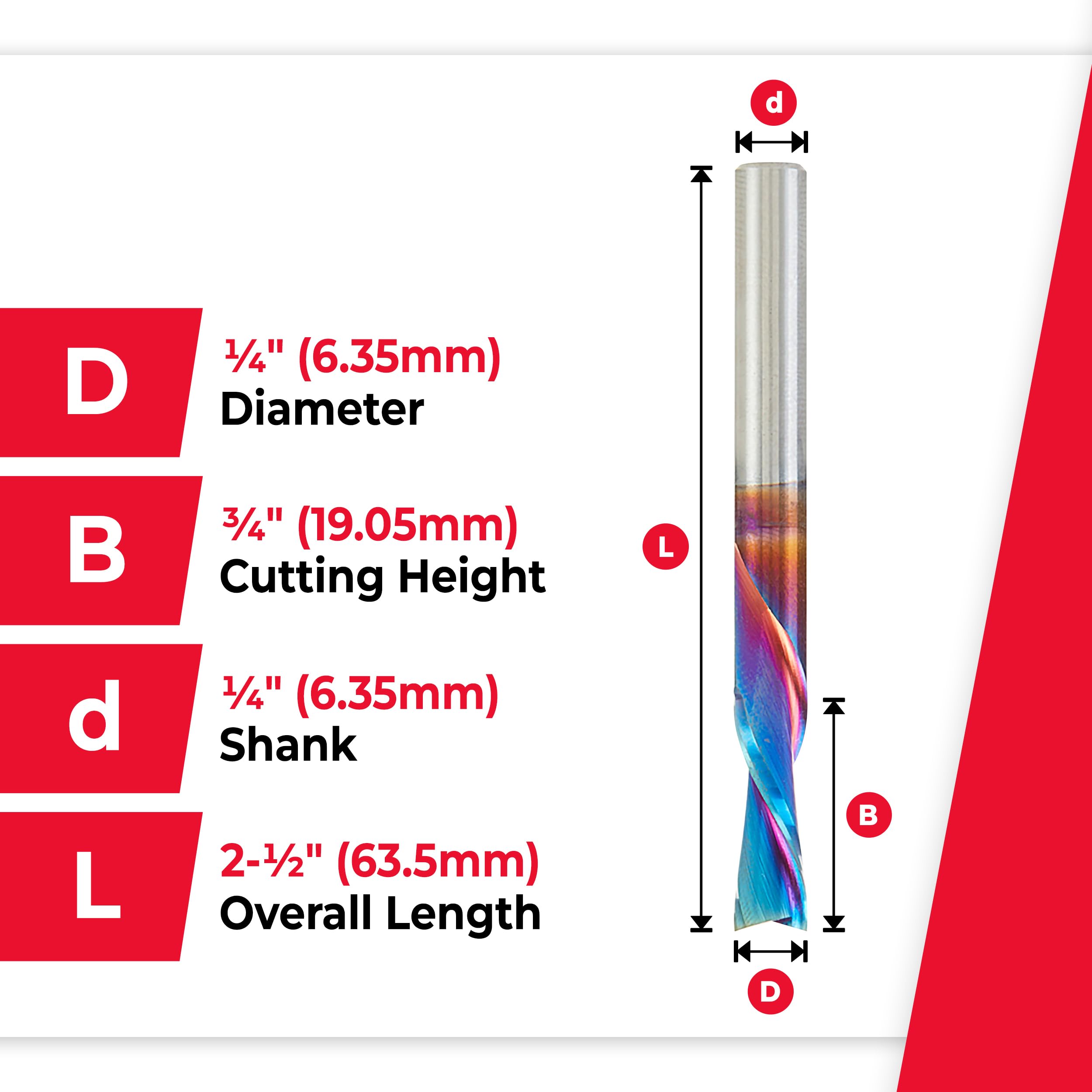 Amana Tool 46202-K Spektra-coated edge promises extended edge life.