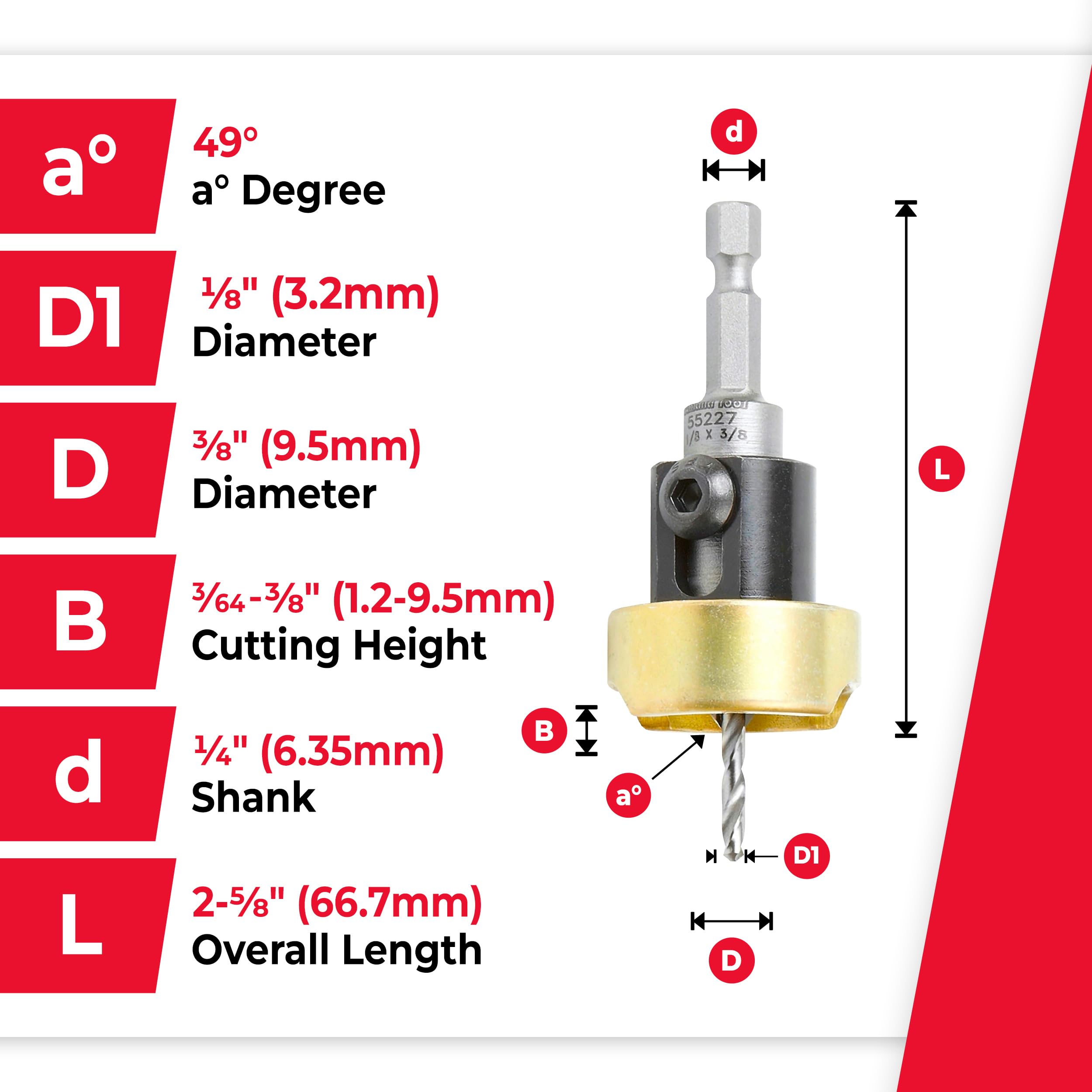 Amana Tool 55227 HSS M2 drill bit for durable cutting
