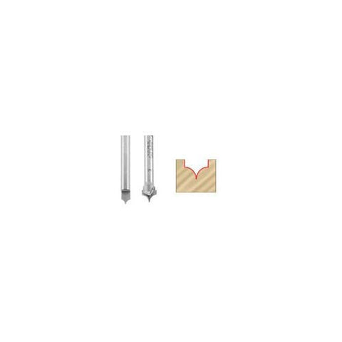 Amana Tool 56125 router bit in wood ideal for lettering and signmaking edge work