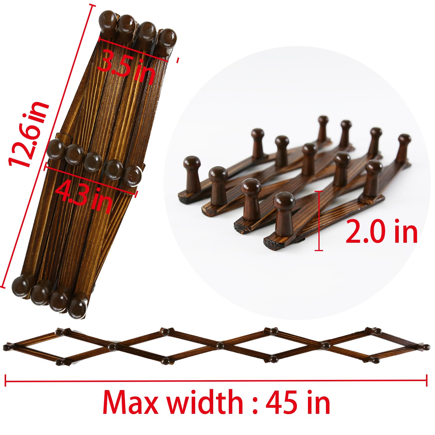 AMAPON accordion coat rack folded storage demonstrates space-saving design.