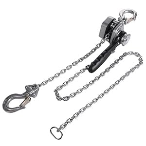 Amarite mini chain lever hoist with 10ft lift for safe workshop lifting.
