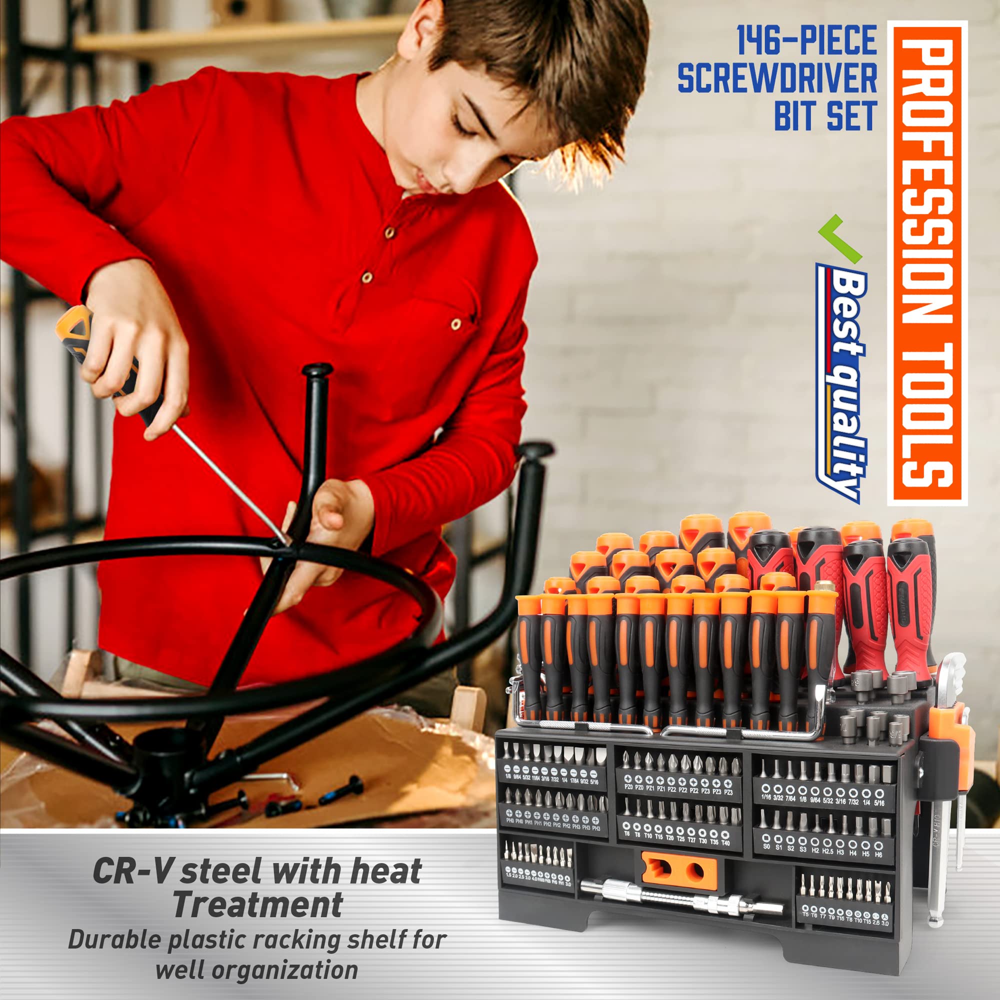 Amartisan 18 hex and star keys support Torx and hex fasteners.