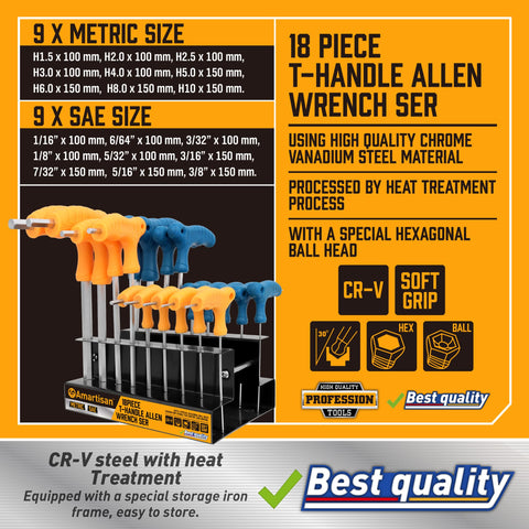 Amartisan automotive and motorcycle repairs made easier with this versatile hex set.