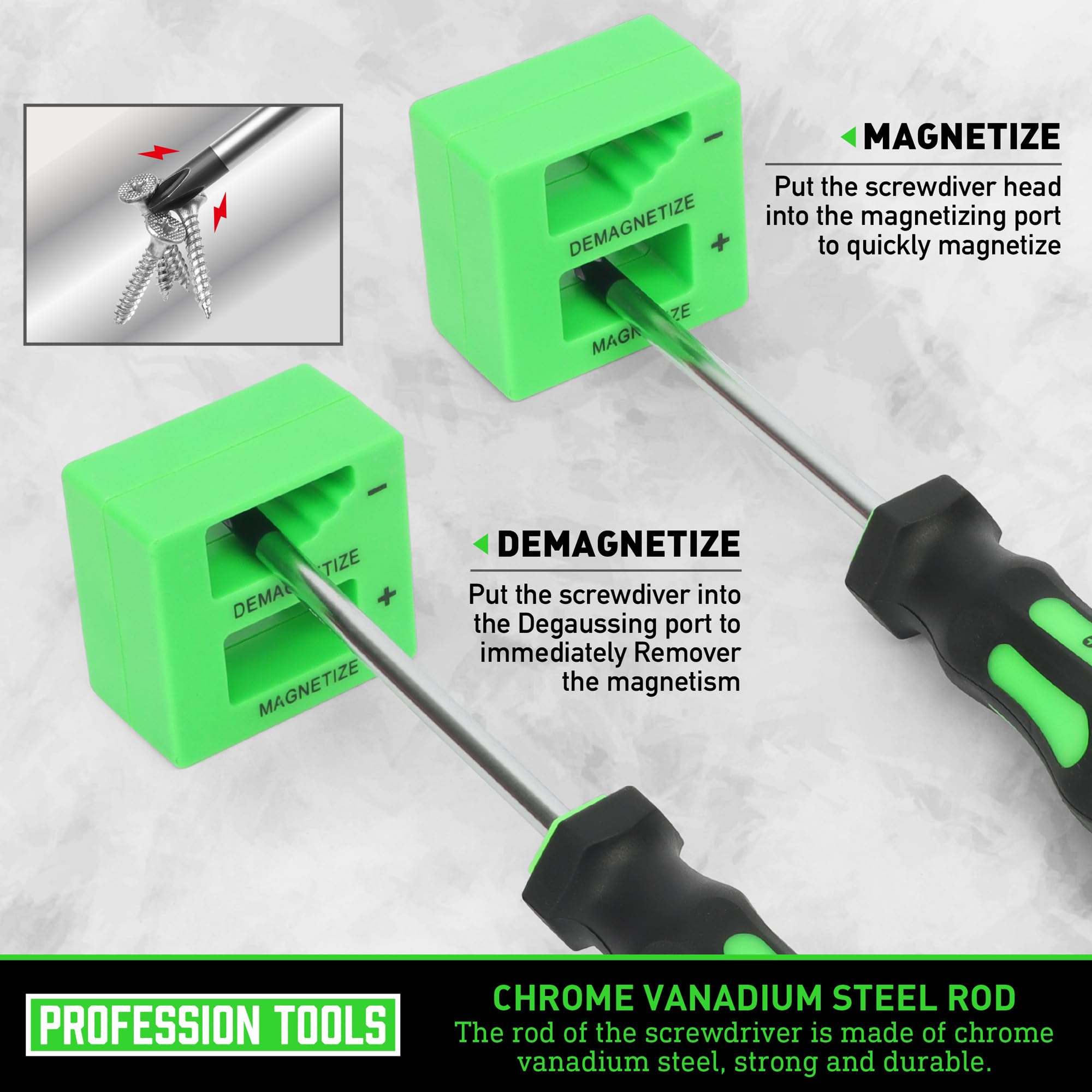 Amartisan magnetizer demagnetizer tool for easy retrieval of screws and metal parts.