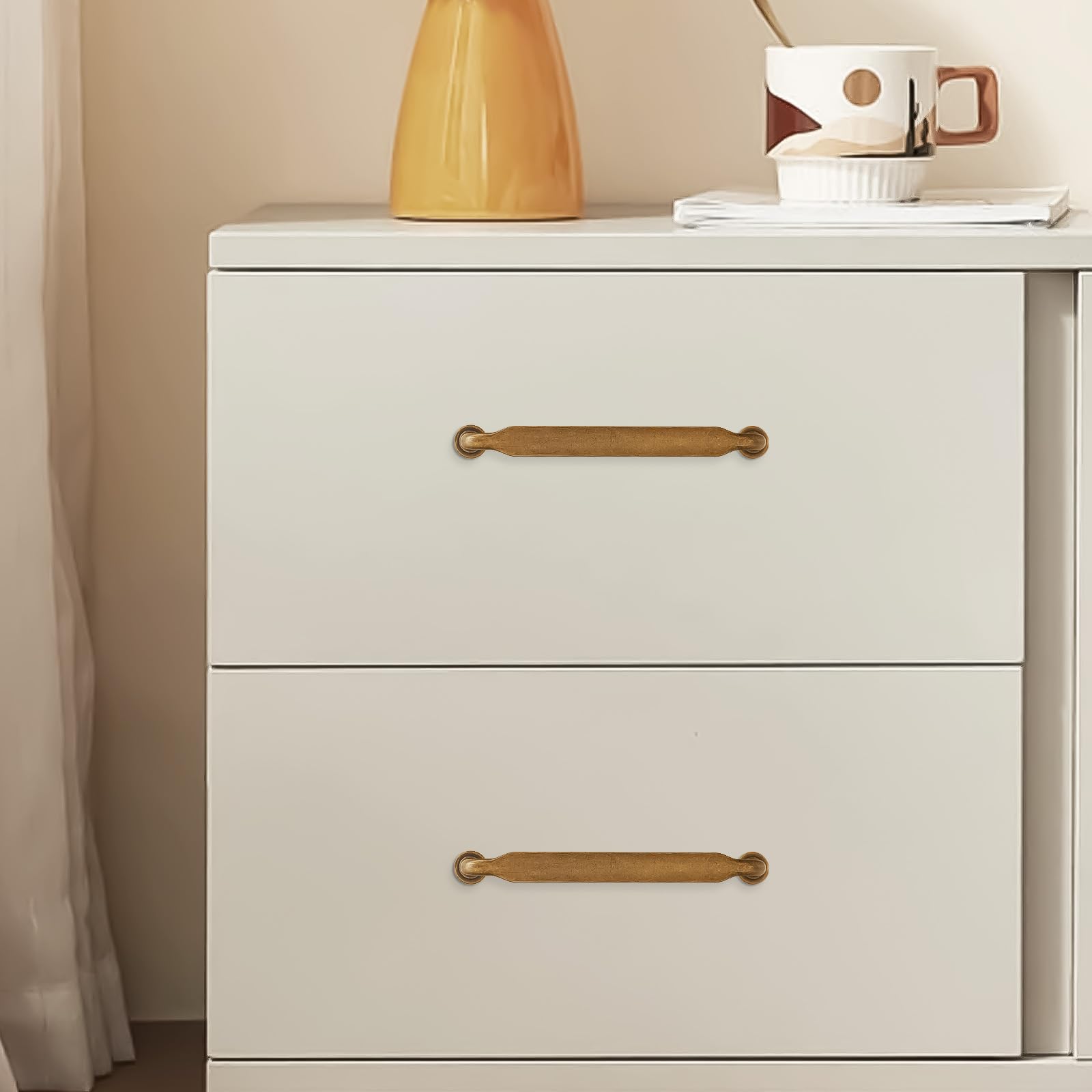Amasideca antique brass pulls installation steps with screws included