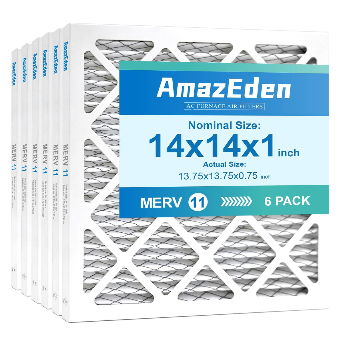 AmazEden 6-pack packaging ready for easy replacement in your HVAC system.