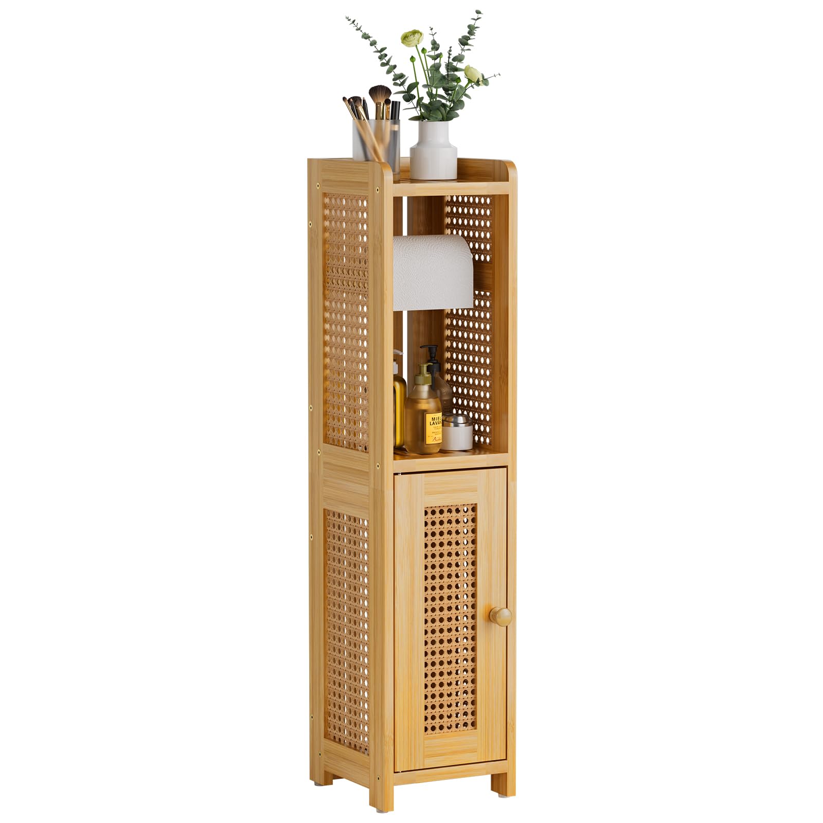 AmazerBath bamboo cabinet exterior with smooth finish for tidy bathrooms
