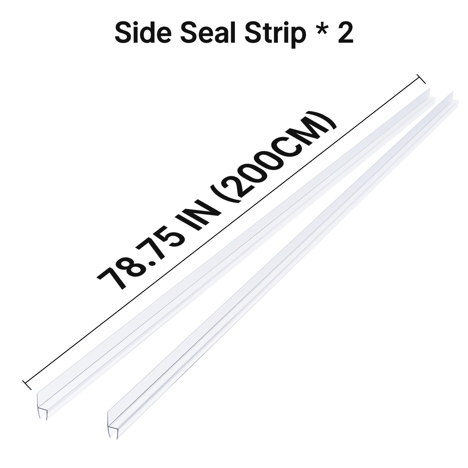 AmazerBath frameless glass door seal fits 3/8 inch glass and enhances shower tidy