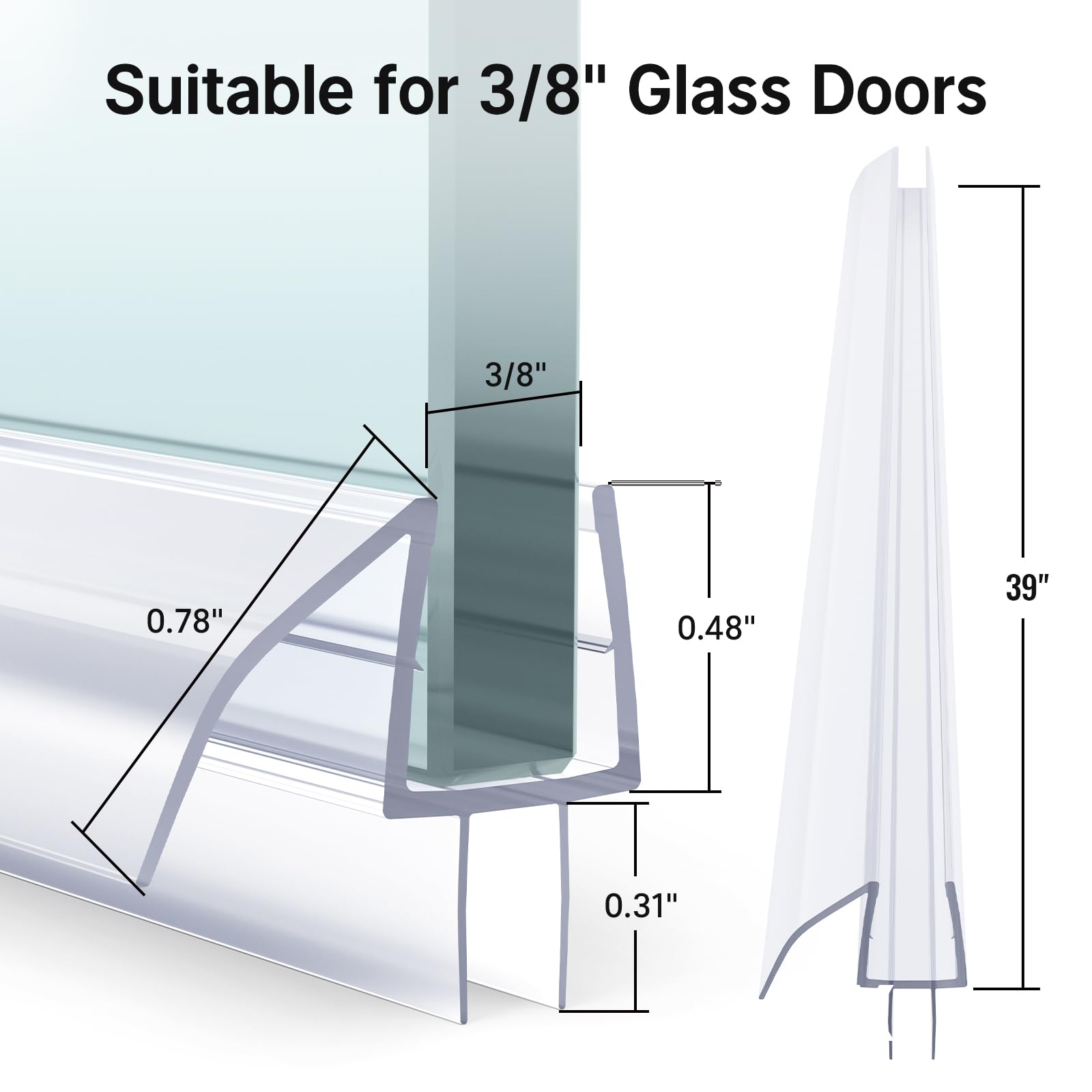 AmazerBath fixed slot interior design keeps the seal in place for long-lasting performance.