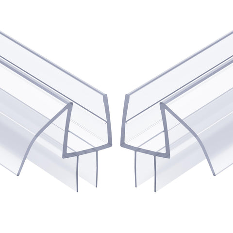 AmazerBath frameless door bottom seal pack 2 in clear, designed for 3/8 inch glass.
