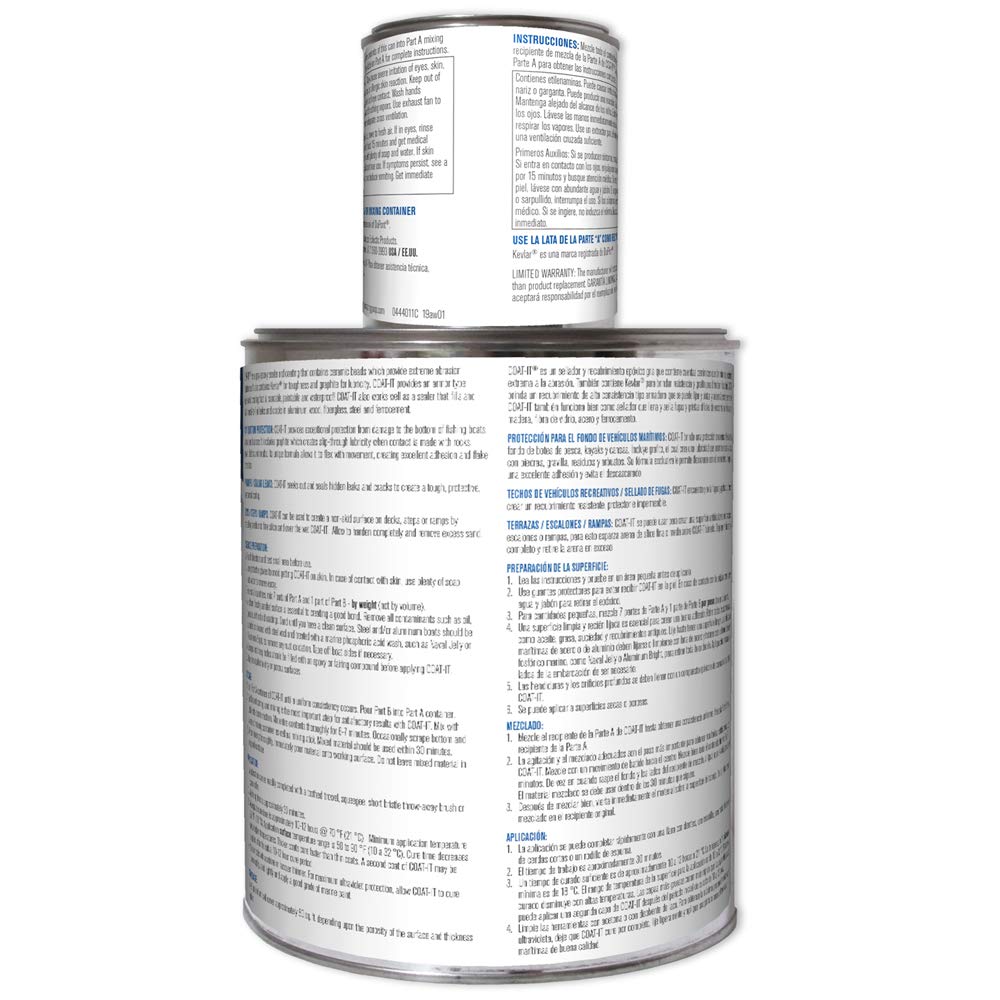 Amazing GOOP Coat-It epoxy sealer kit showing Kevlar fiber reinforcement for strength.