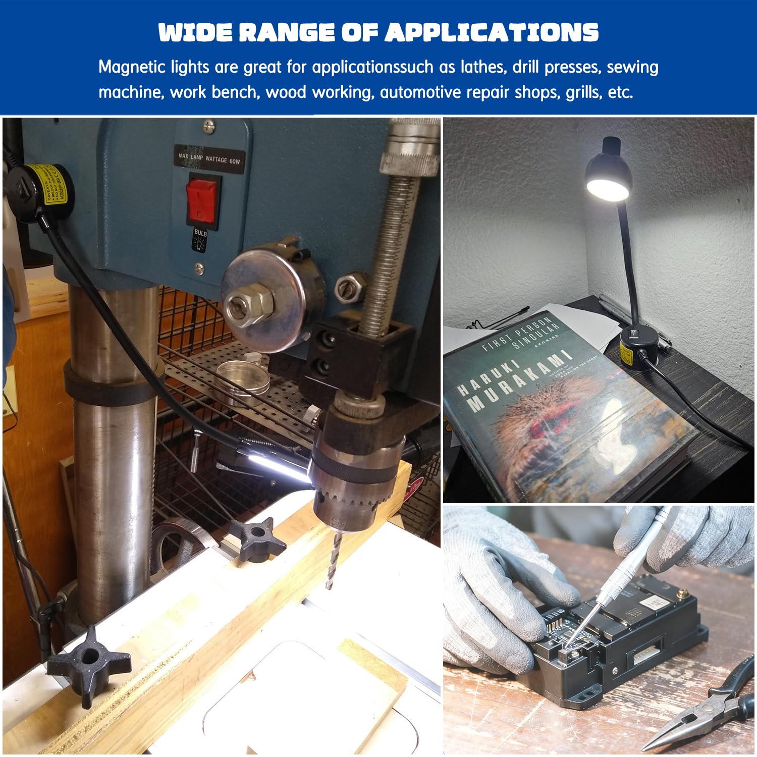 Amazing Power adhesive pad mounting option for tool-free placement.