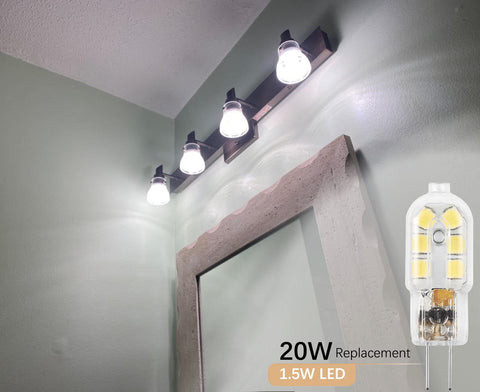 Amazing power G4 LED bulb installation in cabinet for under-cabinet lighting