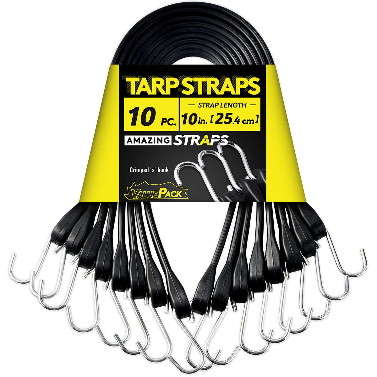 AMAZING STRAPS 10inch bungee cord ready to secure cargo with strong stretch
