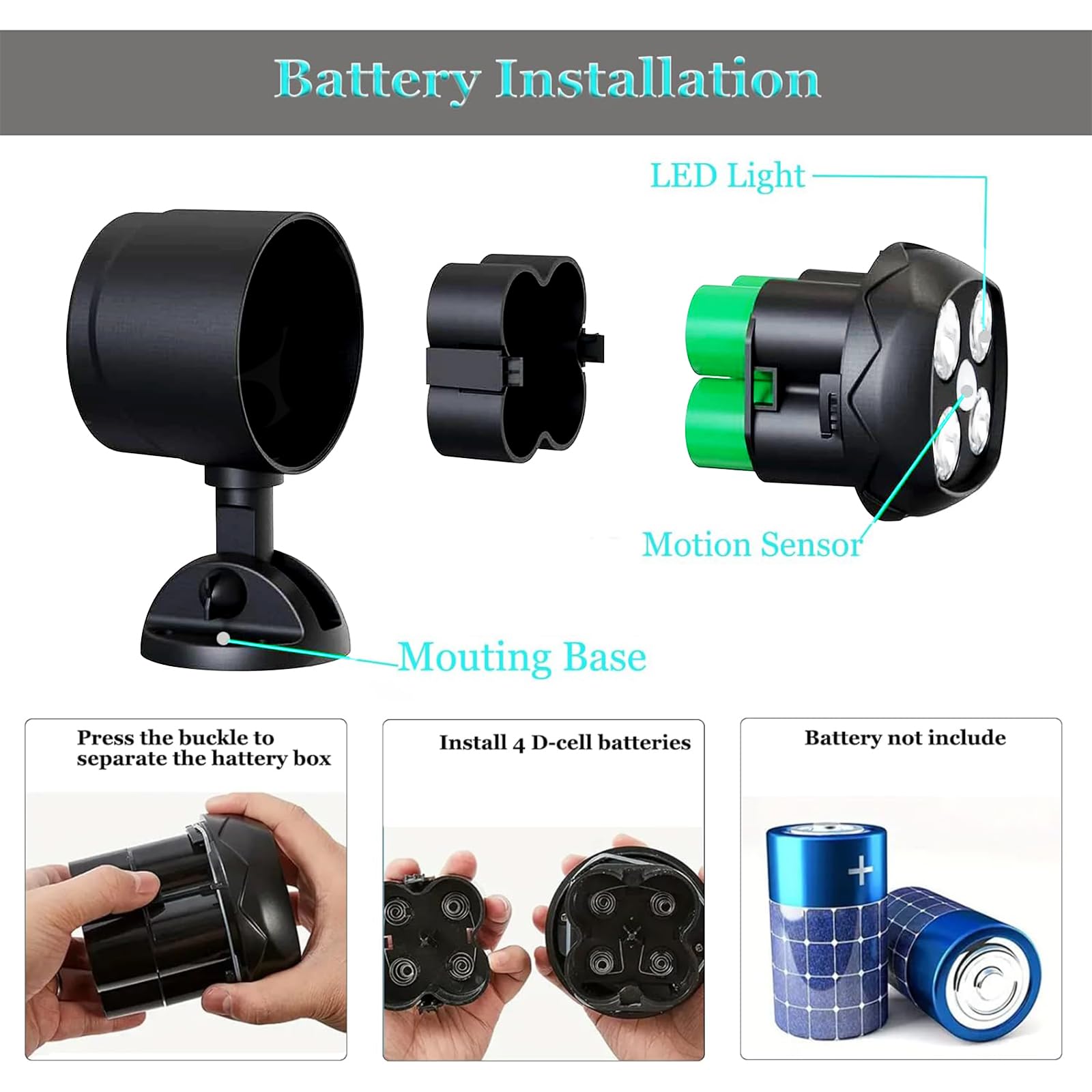 Ambaret 360-degree adjustable light for flexible mounting angles