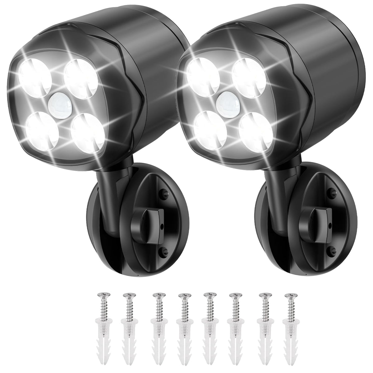 Ambaret battery-powered motion outdoor light illuminating the porch for safer nightly entry