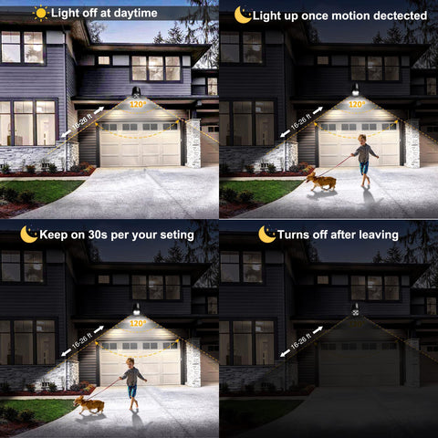 Ambaret two-pack outdoor lights provide broad coverage for stairs