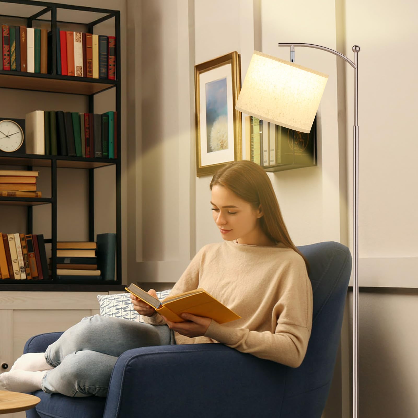 Ambimall 3 color temperature floor lamp lets you tailor mood for work or relaxation.