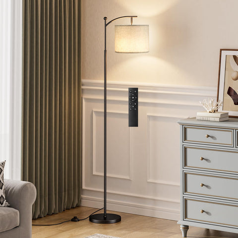 Ambimall 60-inch floor lamp with remote and bulb for easy brightness control.