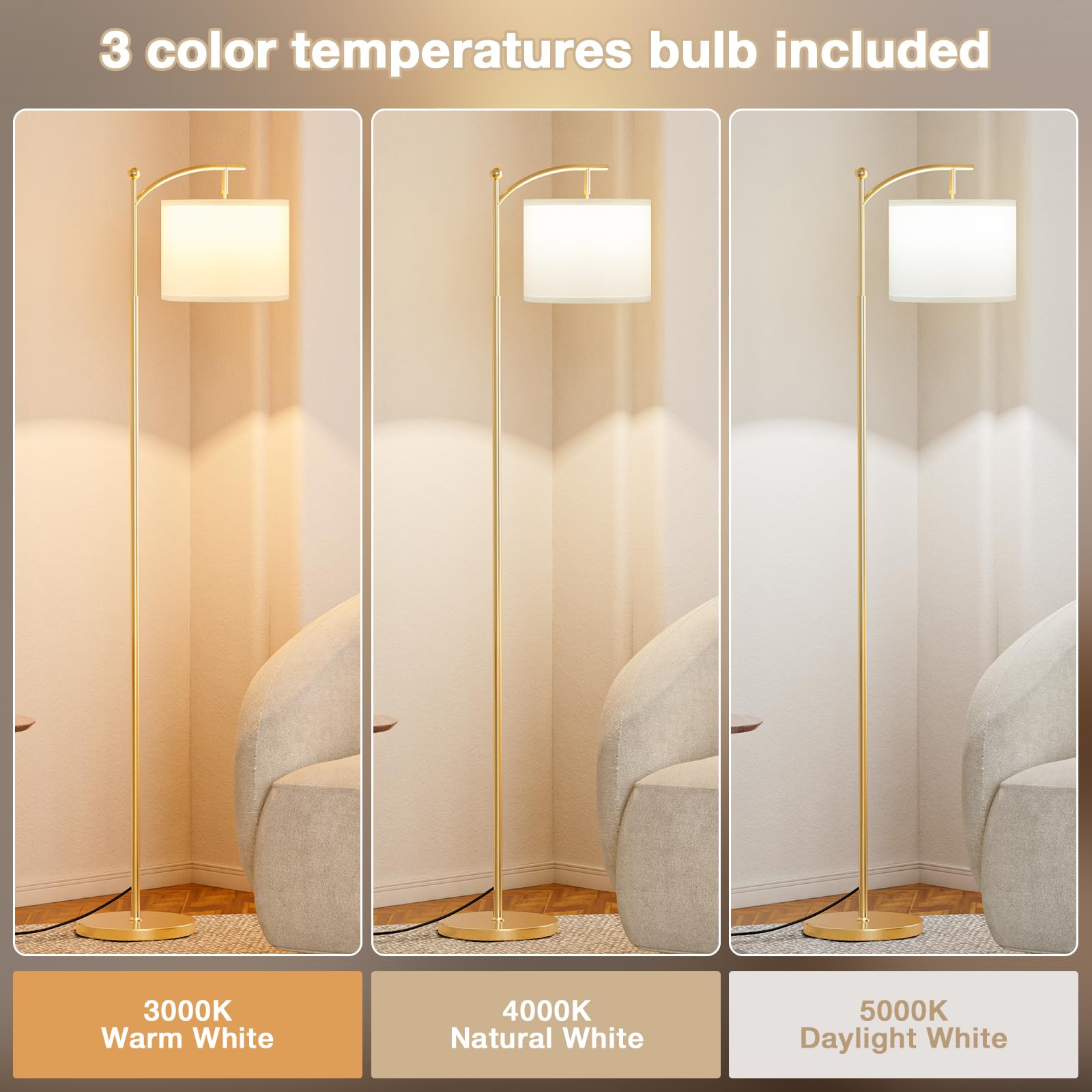 Ambimall floor lamp base providing stable support in living room